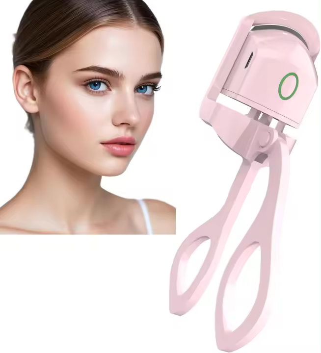 Rizos de Pestañas Calentados Eléctricos Control de Temperatura Rápida Almohadilla de Silicona Sensible al Calor Resultados Duraderos Equipo de Belleza (Rosa) - 1