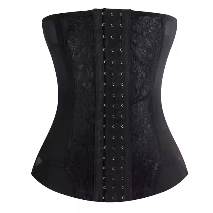 Corsé bordado de malla para mujer, faja moldeadora de cuerpo, entrenador de cintura, fajas colombianas originales, ropa moldeadora de Control de ajuste del vientre - 1