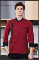 Chaqueta de Chef de restaurante de manga larga corta para Hotel, cafetería, Ropa de Trabajo de cocina, abrigo de chef de panadería, Tops, uniforme de Chef de comida rápida para hombres - details 11