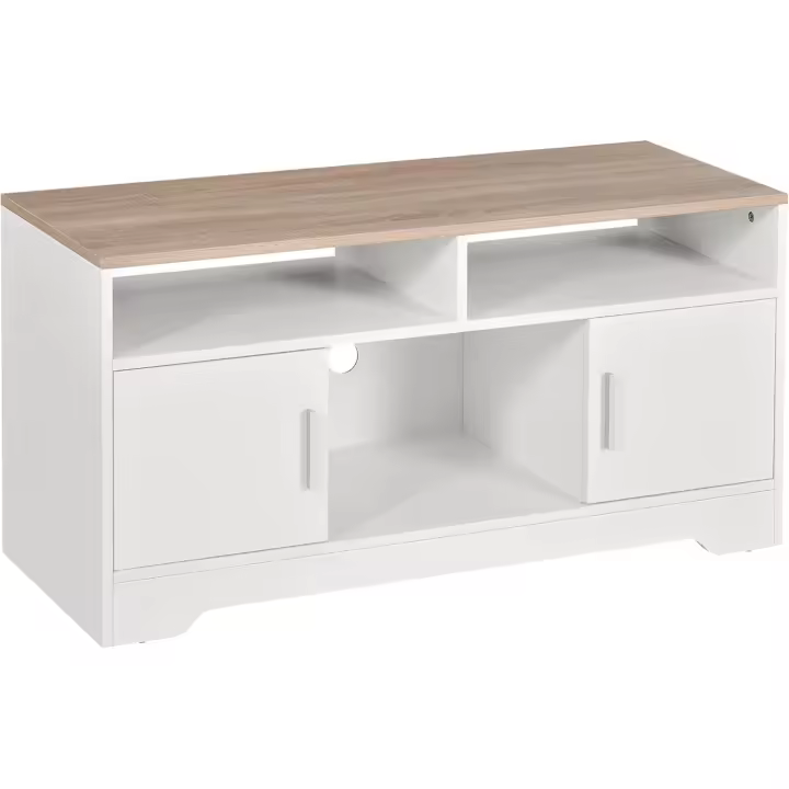 Mueble para Televisor de Mesa Diseño Clásico Gran Espacio de Almacenamiento - 1