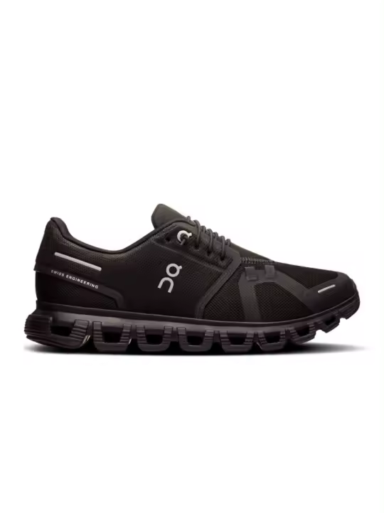 Zapatillas Negras Running Cloud 6 Mujer Negro Cómodas y Ligeras Encendidas - 1