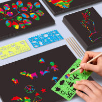 Arte de Rascar para Niños, Kit de Manualidades, juego de Pintura para Niños, 4 plantillas - details 2