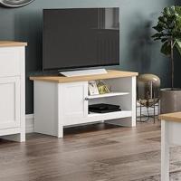 Vida Designs Arlington - Mueble de TV (1 puerta), color blanco