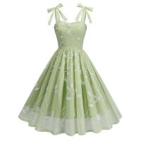 Vestido de Hoja Vintage 2024 Estilo Retro de los 50 con Bordado, Dos Tirantes y Pleats - details 18