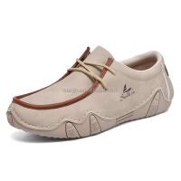 Nuevos zapatos de cuero de alta calidad para hombres para fiestas, vida diaria, cordones de goma, diseño de moda antideslizante, zapatos deportivos casuales, - details 1