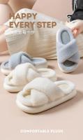 Suelo interior antideslizante de esponja para mujer, parte inferior, pantuflas peludas de algodón para el hogar, candelabros de invierno - details 2