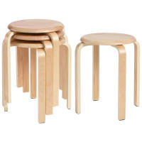 Taburetes de Madera Maciza de 4 Piezas Duraderos para Sala de Estar, Comedor, Cocina, Dormitorio, Balcón - details 7