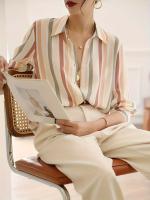 Nueva llegada Blusa Mujer para primavera otoño moda estampado de moda Camisa con botones para Mujer para el trabajo y Casual - details 4
