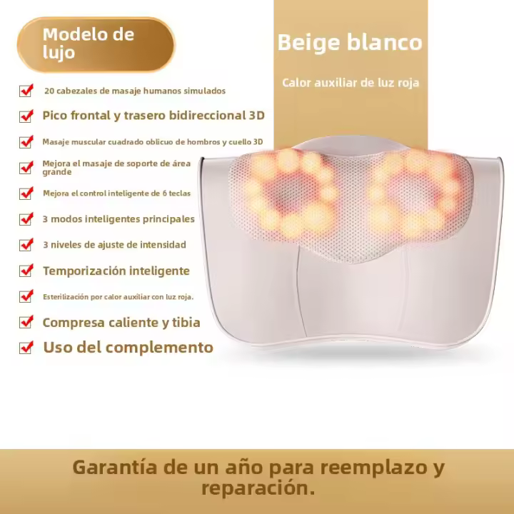 Masajeador Cervical Multifuncional Portátil, Adecuado para Hogar, Masajea Cuello, Hombros, Piernas, Cintura - 1