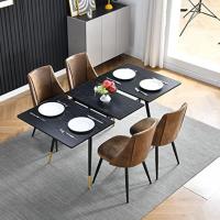 Mesa de Comedor Extensible de Acero Estilo Industrial 4-6 Personas Para Sala de Estar y Cocina - details 4