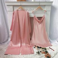 Pijamas Para Mujer, Ropa De Dormir De Seda De Imitación Simple, Camisón Fino, Falda Con Tirantes De Seda De Hielo, Camisón, Conjunto De Dos Piezas - details 2