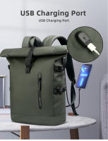 Heroic Knight Men's Backpack Outdoors Travel Rollup Women's Bag Expandable 15.6“ Laptop Pack Large Capacity Waterproof Backpacks - details 4