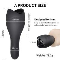 Masturbador para lamer lengua masculina, mamada, orgasmo, masturbación, glande de 10 velocidades, masajeador vibratorio, entrenamiento de resistencia, Juguetes sexuales - details 21