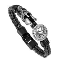 Nuevo cuero vintage lujoso hecho a mano de Guerrero Sparta, pulseras de mujer, joyas, regalos exquisitos, pulseras de hombre - details 23