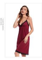 Camisola sexy de algodón cosida Ence para mujer, ropa interior íntima de color sólido, ropa informal holgada para el hogar - details 2