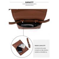 Riñonera en miniatura con estructura de metal marrón para mujer Mochila de lujo de alta gama - details 4