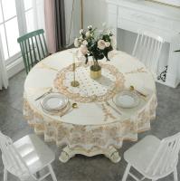 4/6/8/10 Seater Mantel Table Cloth Round Dining Table Cover Waterproof Oil Proof Tablecloth - details 1