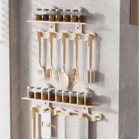 Ganchos de puerta con ventosa sin perforaciones, con 5/6 ganchos, decoración de entrada, perchas de ducha, multifuncional, fuerte soporte de carga - details 12