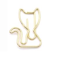 10 Uds. De Clips de papel en forma de gato para estudiantes, soporte de marcapáginas de Metal de dibujos animados, clip de papel de Metal creativo bonito - details 4
