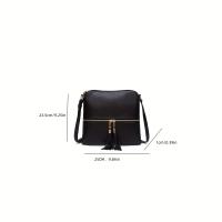 Bolso Cruzado de Cuero Genuino para Mujer Cierre de Cremallera, Desmontable, Compacto y Elegante - details 3
