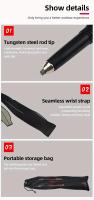 Palo de Senderismo Plegable Ligero de Aleación de Aluminio Montañismo Portátil para Acampar al Aire Libre - details 10