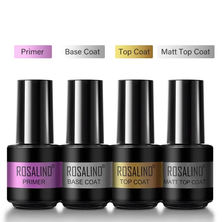 Rosalind-Juego de esmaltes en Gel para uñas, 6/8/10/24 piezas, semipermanentes, UV, Kit de esmalte de Gel Hybird para arte de uñas, Base mate, capa superior, imprimación - 1