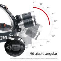 Linterna frontal Led superbrillante, faro con batería recargable 18650, para pesca, caza al aire libre - details 3