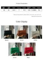 Bolso Cruzado de Cuero PU de Alta Calidad Color Sólido, Bolso Compacto para Mujeres, Bolso Messenger Pequeño - details 0