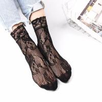 Gran oferta, medias informales con volantes de alta calidad para mujer, medias cortas negras, calcetines de encaje para pies - details 3