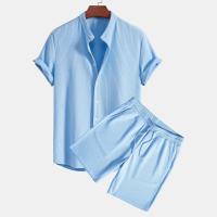 Conjunto de dos piezas para hombre Casual Suelto Multicolor Ropa de playa Conjunto de manga corta Shorts Conjunto de dos piezas - details 4