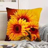 Fundas de Almohada de Girasol Hermoso Diseño de 4 Piezas Protector de Cojín de 17,7x17,7 pulgadas - details 4
