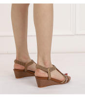 Sandalias romanas de cuña retro para mujer, verano 2025, nuevo estilo étnico, zapatos de viaje ligeros de una sola tira para mujer - details 6