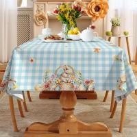 Mantel de Pascua a Cuadros de Búfalo Cubierta de Mesa Lavable para Fiesta en Granja al Aire Libre - details 8