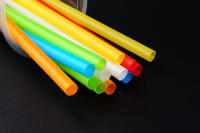 Pajitas grandes y coloridas para beber, pajitas desechables para leche, té, batidos, accesorios para Bar, tienda de jugo, 100 piezas - details 4