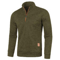 2025 Chaqueta de punto con cuello para hombre, suéter de terciopelo fino, estilo moderno, talla grande, otoño e invierno - details 22