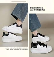 2024 nuevos zapatos deportivos de primavera para hombres y mujeres totalmente combinados, cuero blanco con altura aumentada, suela gruesa y diseño transpirable - details 15