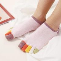 Calcetines de algodón antideslizantes y transpirables para mujer, calcetines con 5 dedos, calcetines tobilleros, calcetines con punta, calcetines de barco - details 1