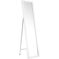 Espejo de Pie, de Cuerpo Entero, Marco de Plástico, Forma Rectangular de 37x157 cm, para Dormitorio, salón, Cuarto de baño, Pasillo Blanco o Negro (Blanco) - details 0