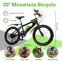Bicicleta de Montaña de Acero Inoxidable con 7 Velocidades Ajuste de Altura Kettle+Soporte - details 6