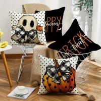 Fundas decorativas de Lino para Halloween, Funda de Cojín Decorativa de 45x45cm,4 Piezas, para Sala de Estar y sofá - details 10