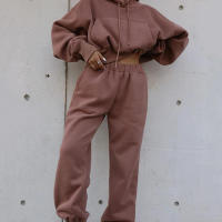 Conjunto de ropa deportiva para mujer, y pantalones Sudadera con capucha, chándal de gran tamaño, otoño - details 19
