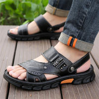 Zapatillas de hombre nuevas de verano con suela suave para papás de mediana edad y mayores, sandalias de playa de doble propósito para hombre - details 17