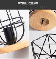 Lámpara de mesa de madera Retro, Base de soporte de lámpara de escritorio Vintage con enchufe europeo, E27, 110V, 220V, decoración de interior - details 6