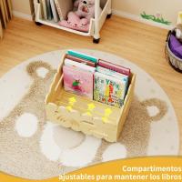 Estantería Infantil de Madera para Libros, Librería Montessori, Biblioteca, Baúl de Juguetes Infantiles, Mueble Organizador y Expositor de Libros Infantiles, para Dormitorio, Habitación de Niños, Sala de Juegos - details 11