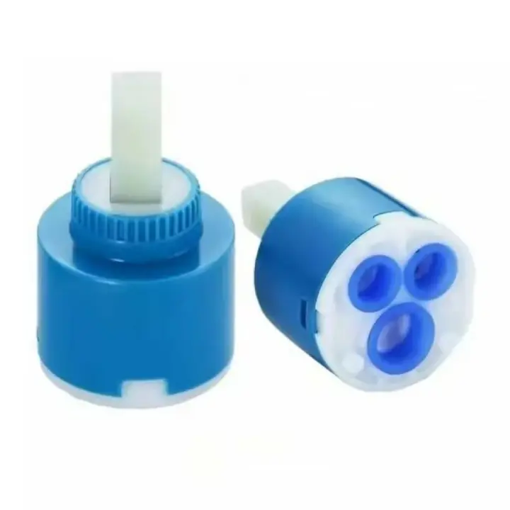 Cartucho de Grifo Cerámico Azul 2 Piezas, 40mm Ideal para Grifos de Baño o Cocina Productos Felices - 1