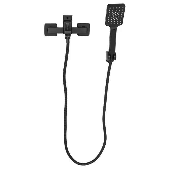 Grifo de bañera montado en la pared, grifo de bañera con ducha de mano, doble uso, caliente y frío, diseño antigoteo - 1
