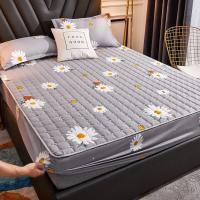 Funda protectora de colchón acolchada gruesa para pareja de 2 personas, Sábana bajera elástica de lujo, almohadilla de protección de estilo - details 0