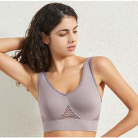Sujetador deportivo de color sólido para mujer, top de fitness, gimnasio, yoga, entrenamiento atlético, suave, acolchado - details 22