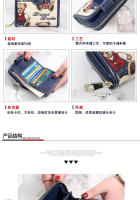 Tiantian Winnie the Pooh nuevas carteras cortas para mujer estilo coreano lindo plegable monedero de moda multifuncional - details 6