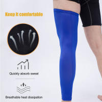 Mangas de compresión de pierna de longitud completa para hombres y mujeres, Mangas de rodilla deportivas, protección UV, mangas largas de pierna, baloncesto, fútbol, correr, 1 par - details 4